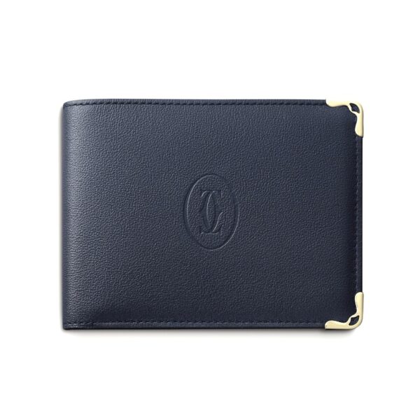 Cartier Wallet dark blue calfskin 6 cards