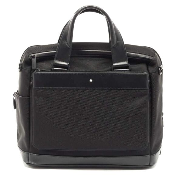 Montblanc Black Nylon and Leather Nightflight Briefcase